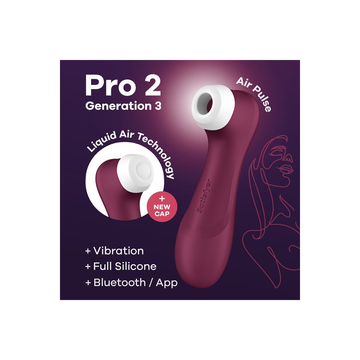 Dispozitiv stimulare clitoris Satisfyer PRO 2 GENERATION 3 Roșu, 6, roseregalo.com