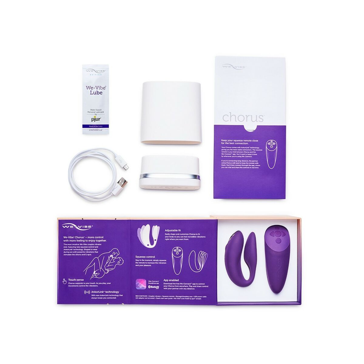 Vibrator Masaj pentru Cupluri We-Vibe Mov, 10, roseregalo.com