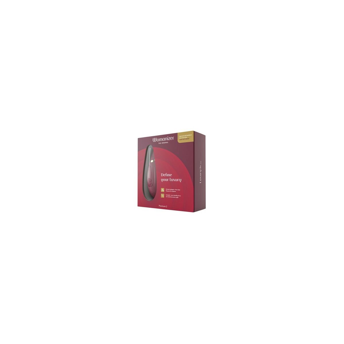 Dispozitiv stimulare clitoris Womanizer Premium 2 Bordo, 6, roseregalo.com