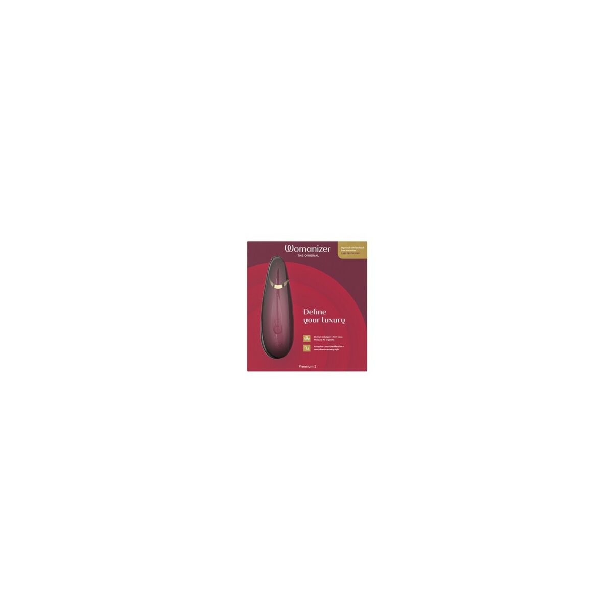 Dispozitiv stimulare clitoris Womanizer Premium 2 Bordo, 8, roseregalo.com