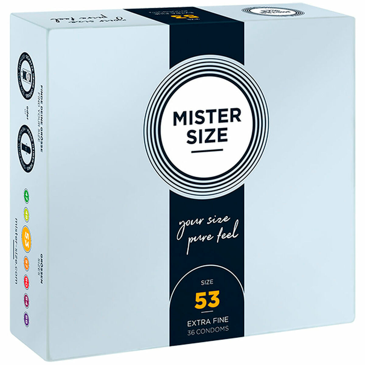 Prezervative Mister Size Ø 5,3 cm (36 pcs), 1, roseregalo.com