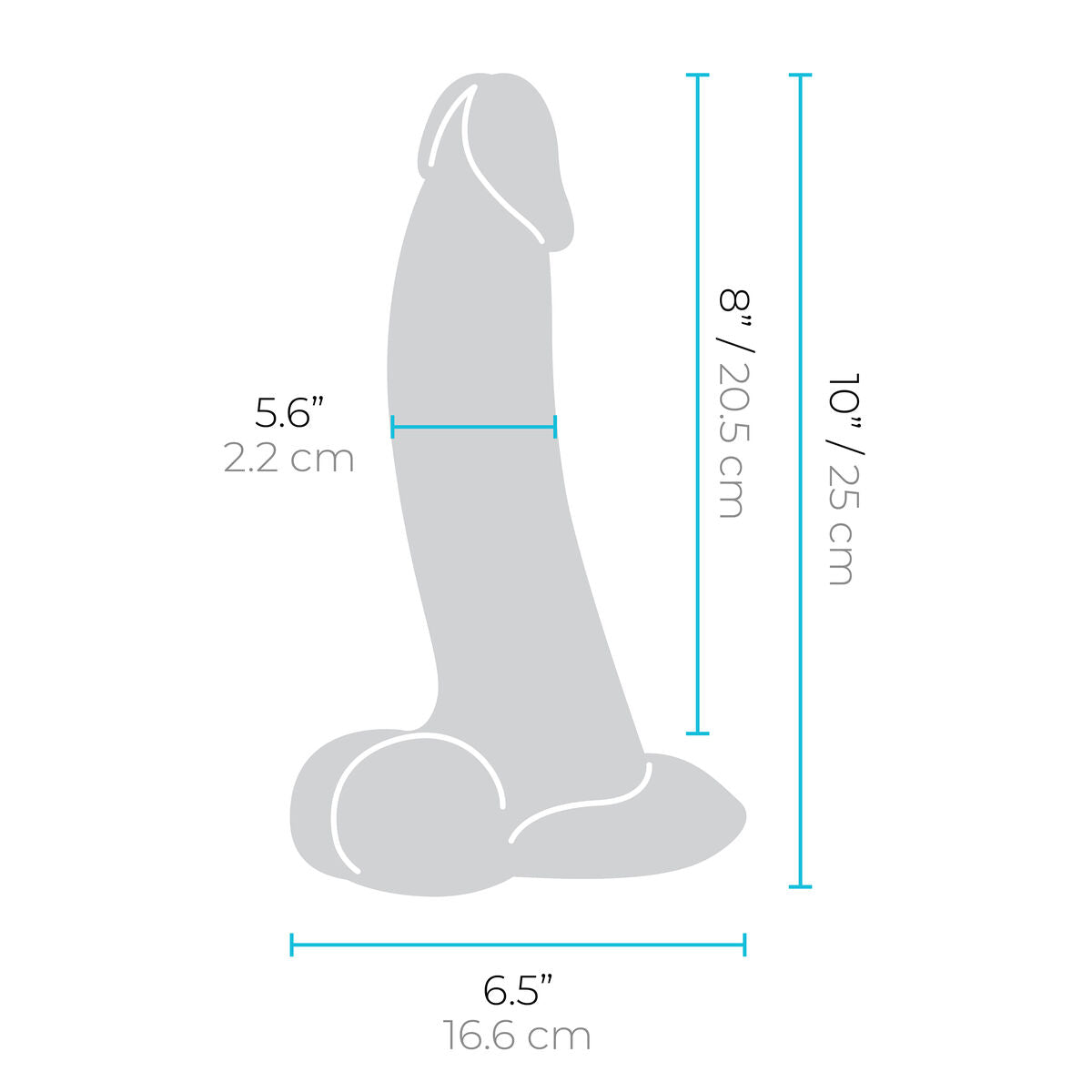 Dildo realist B-Vibe Silicon Ø 5,6 cm (20 cm), 10, roseregalo.com