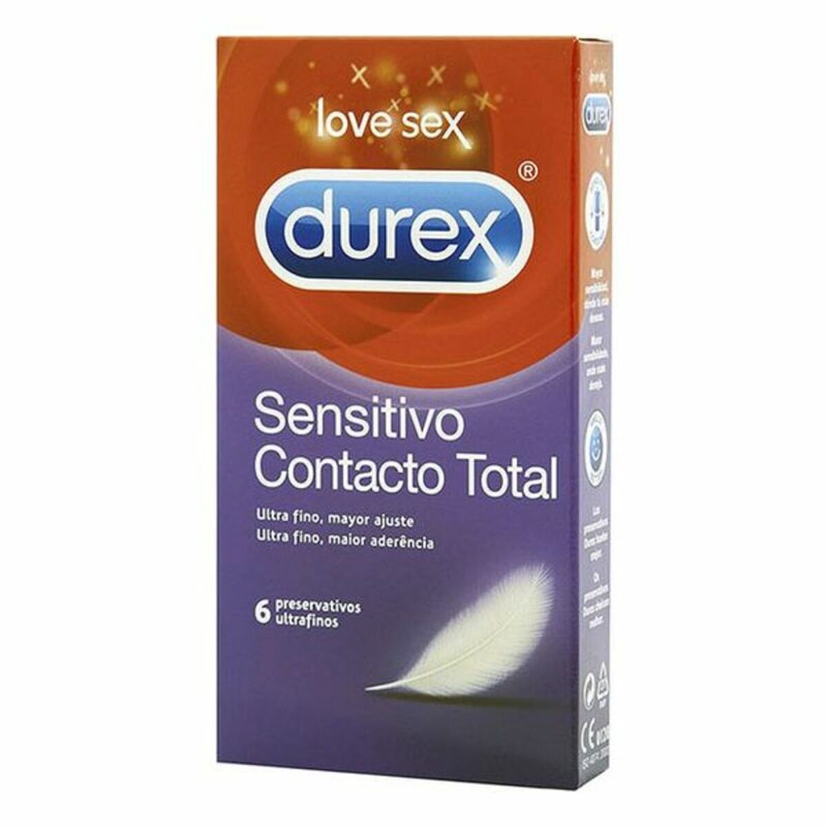 Prezervative Durex Sensitivo Contacto Total 6 Piese 1 Piese, 2, roseregalo.com