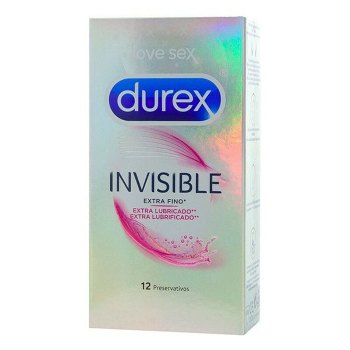 Prezervative Invisible Extra Lubricated Durex 5052197049169 24 Unități (12 uds), 2, roseregalo.com