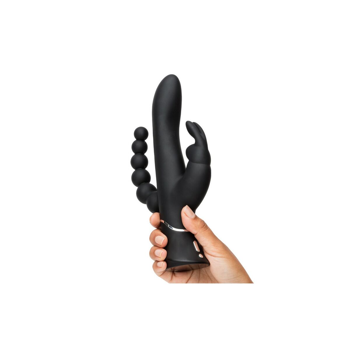 Vibrator iepure Happy Rabbit 01253 Negru, 3, roseregalo.com