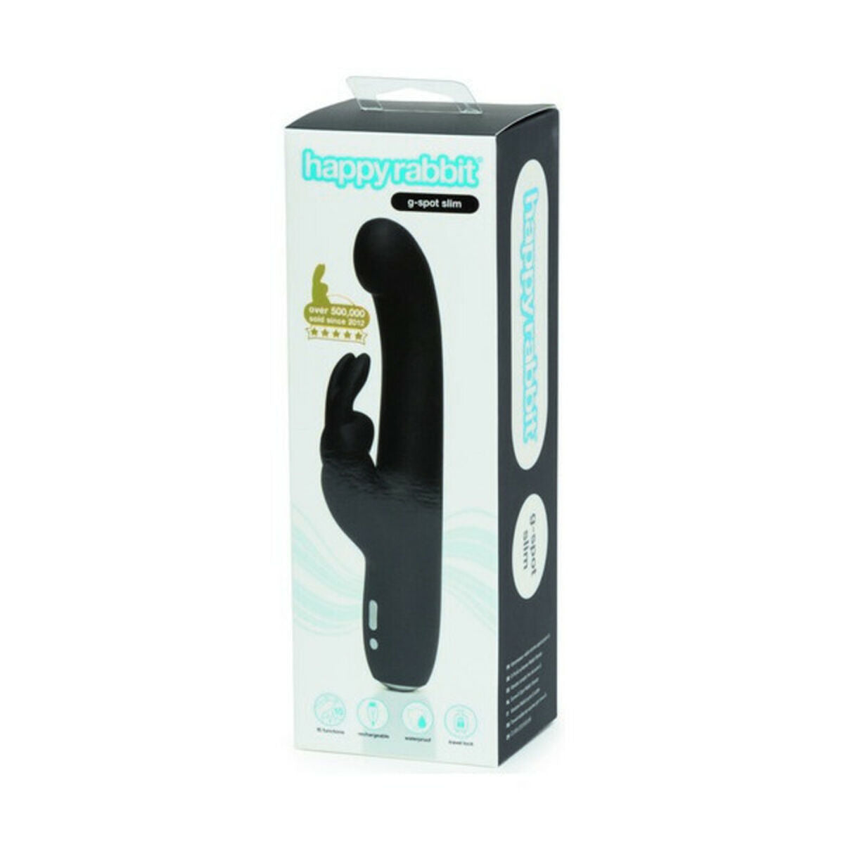 Vibrator iepure Happy Rabbit G-Spot Negru, 3, roseregalo.com