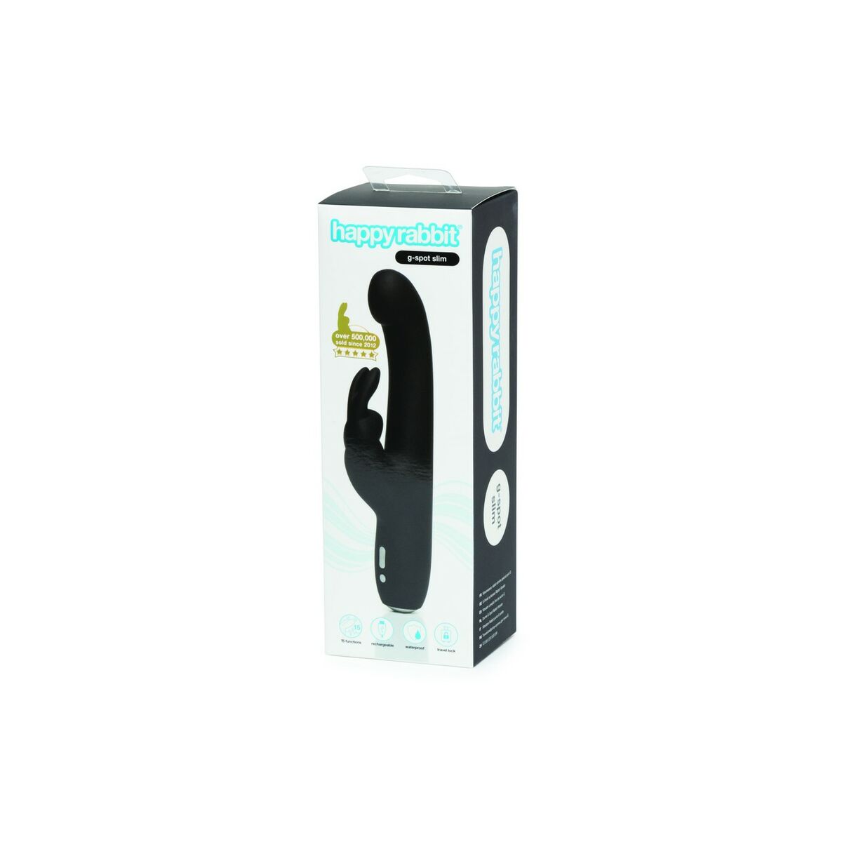 Vibrator iepure Happy Rabbit G-Spot Negru, 7, roseregalo.com