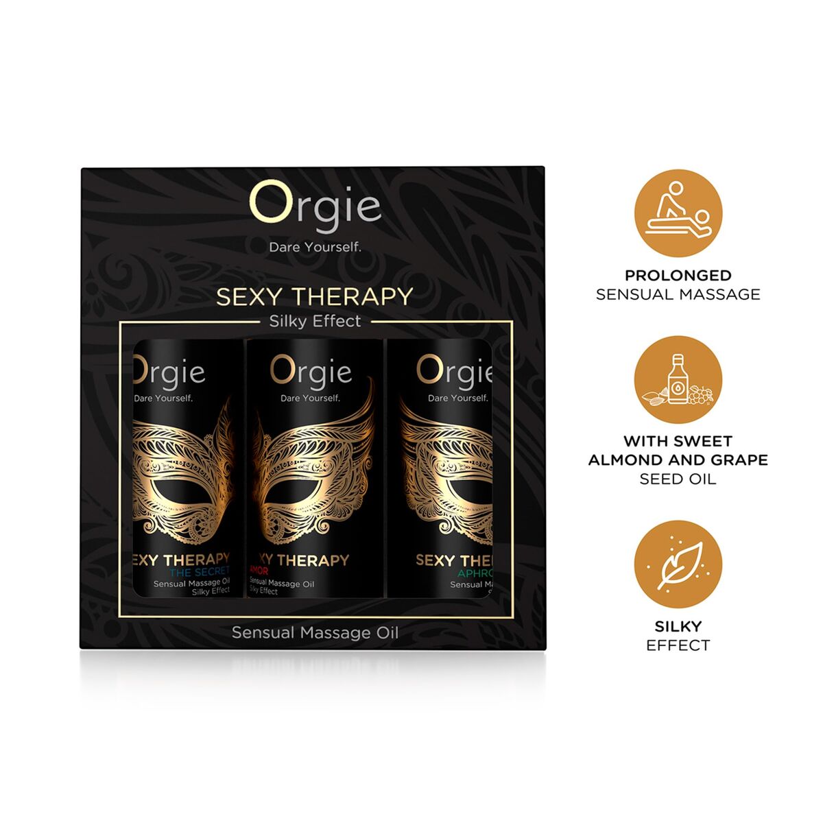 Ulei de Masaj Erotic Orgie Sexy Therapy Mini 30 ml x 3, 6, roseregalo.com