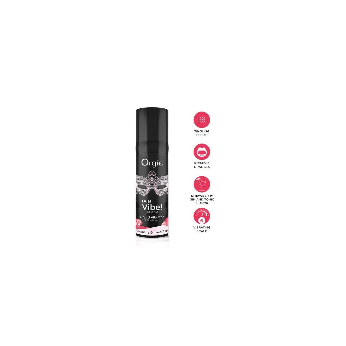 Lubrifiant Orgie 15 ml Căpșună Vibrator, 1, roseregalo.com