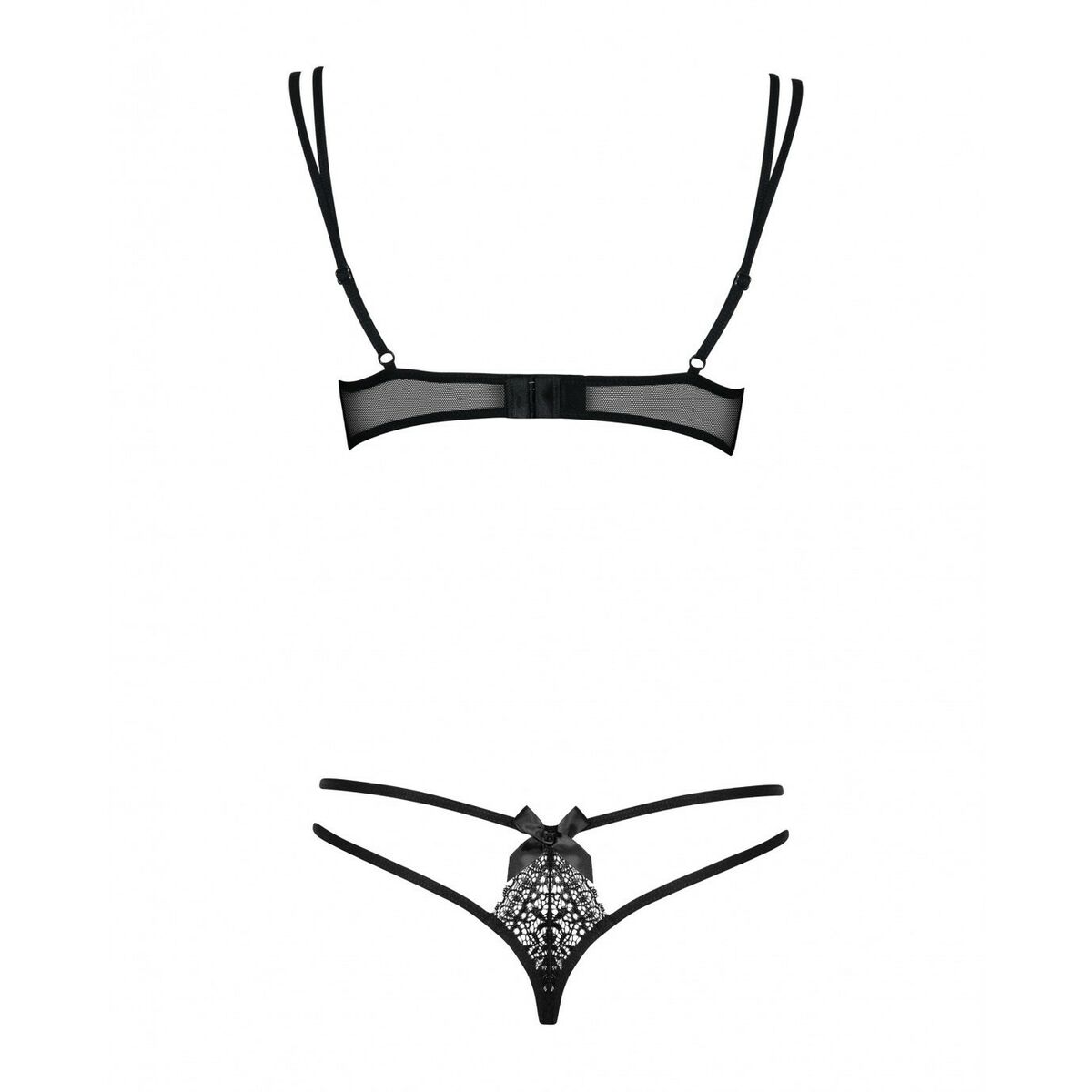 Compleu de lenjerie cu dantelă Obsessive Intensa set Negru L/XL, 5, roseregalo.com