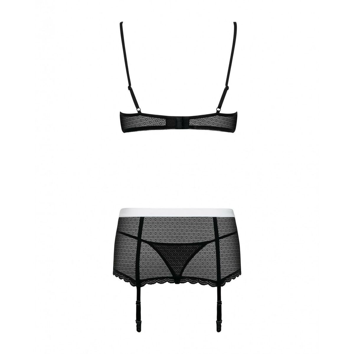 Compleu de lenjerie cu dantelă Obsessive MAIDME L/XL, 7, roseregalo.com