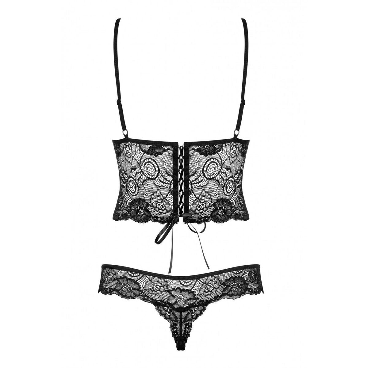 Body din Dantelă Alluria Obsessive 12844 Negru L/XL, 4, roseregalo.com