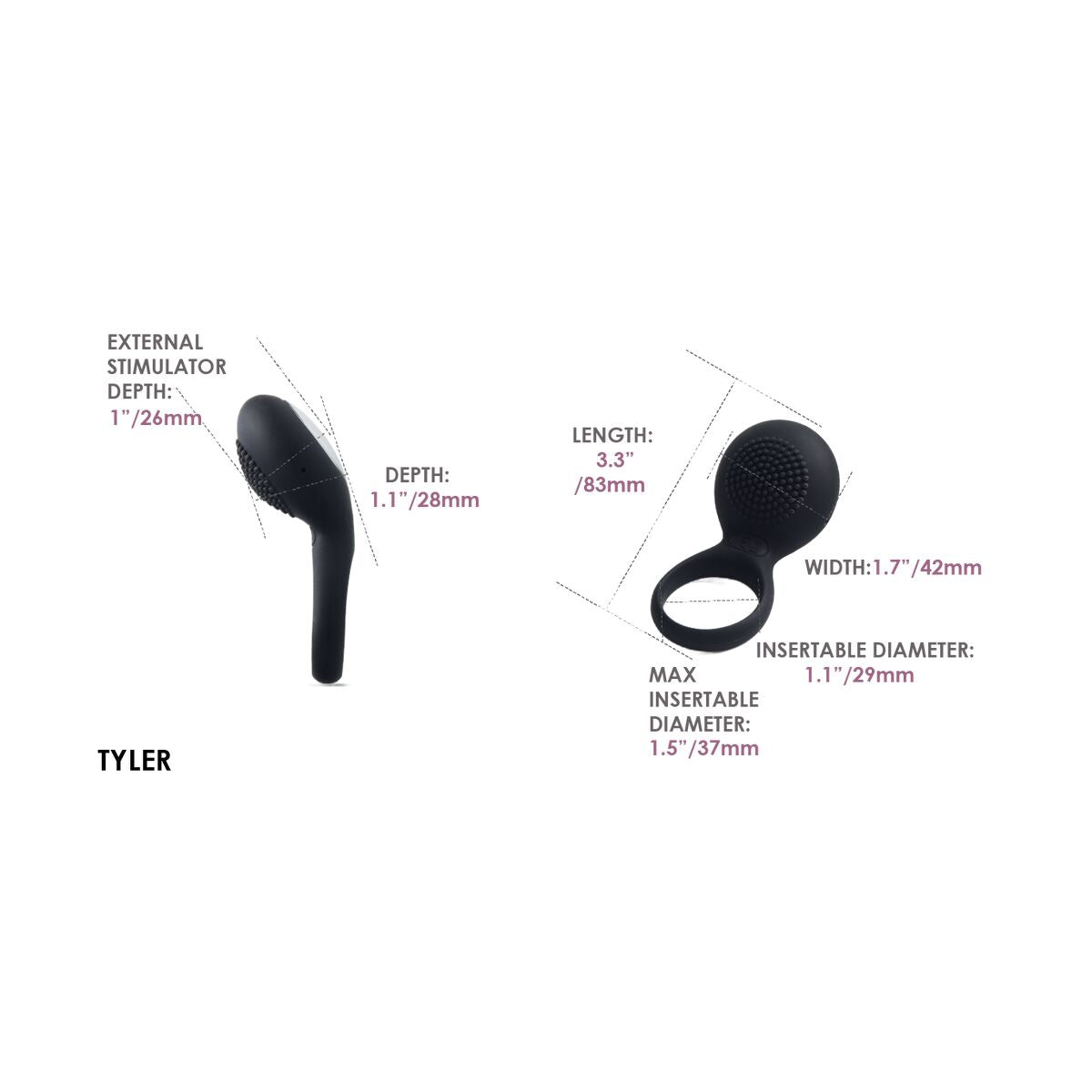 Inel Vibrator Svakom Tyler Negru, 4, roseregalo.com