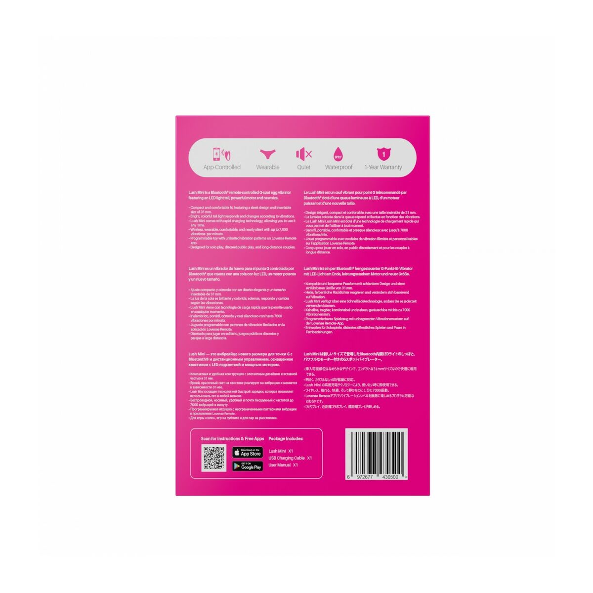 Vibrator zona G Lovense LUSH 4, 6, roseregalo.com