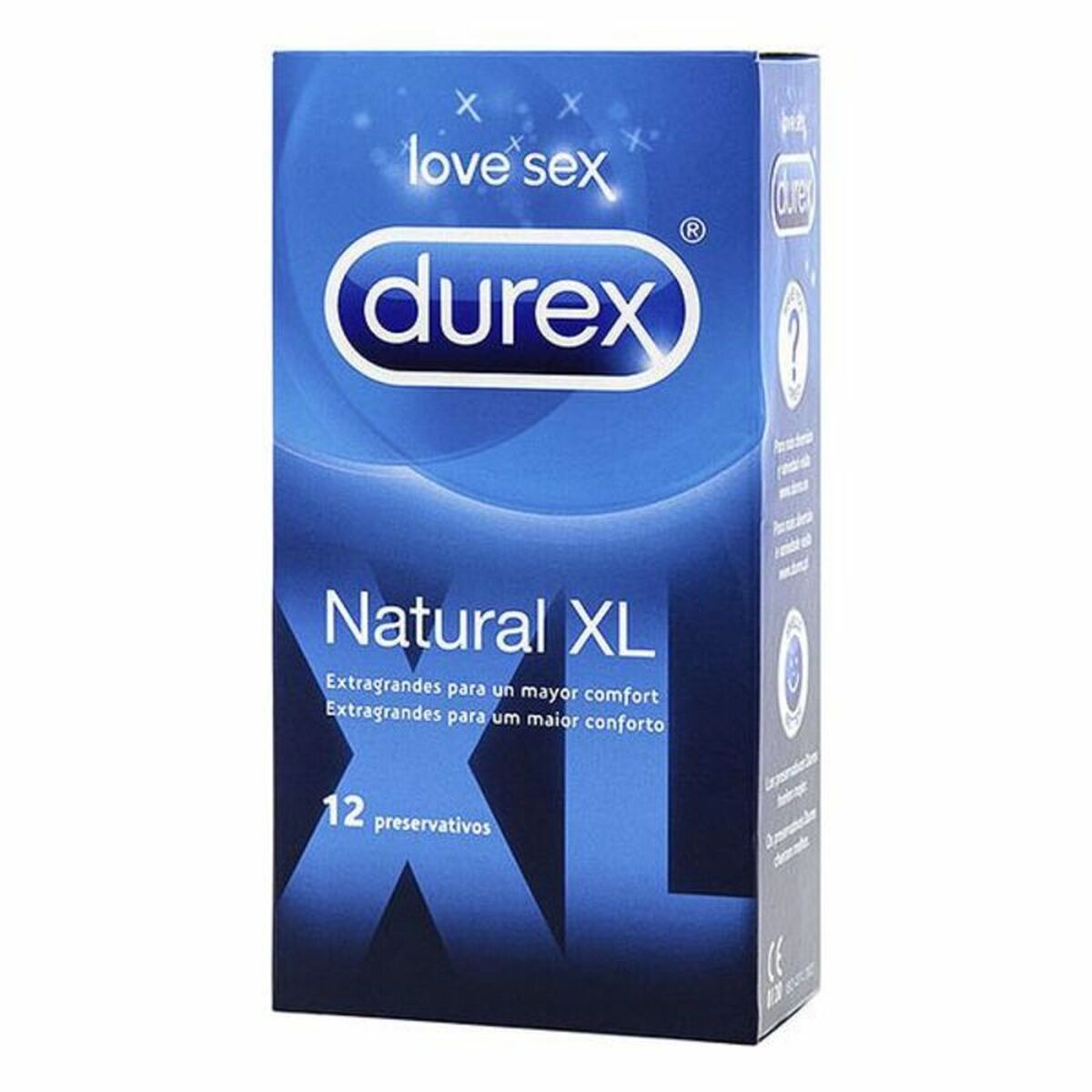 Prezervative Durex Natural (Mărimea XL) (12 uds), 1, roseregalo.com