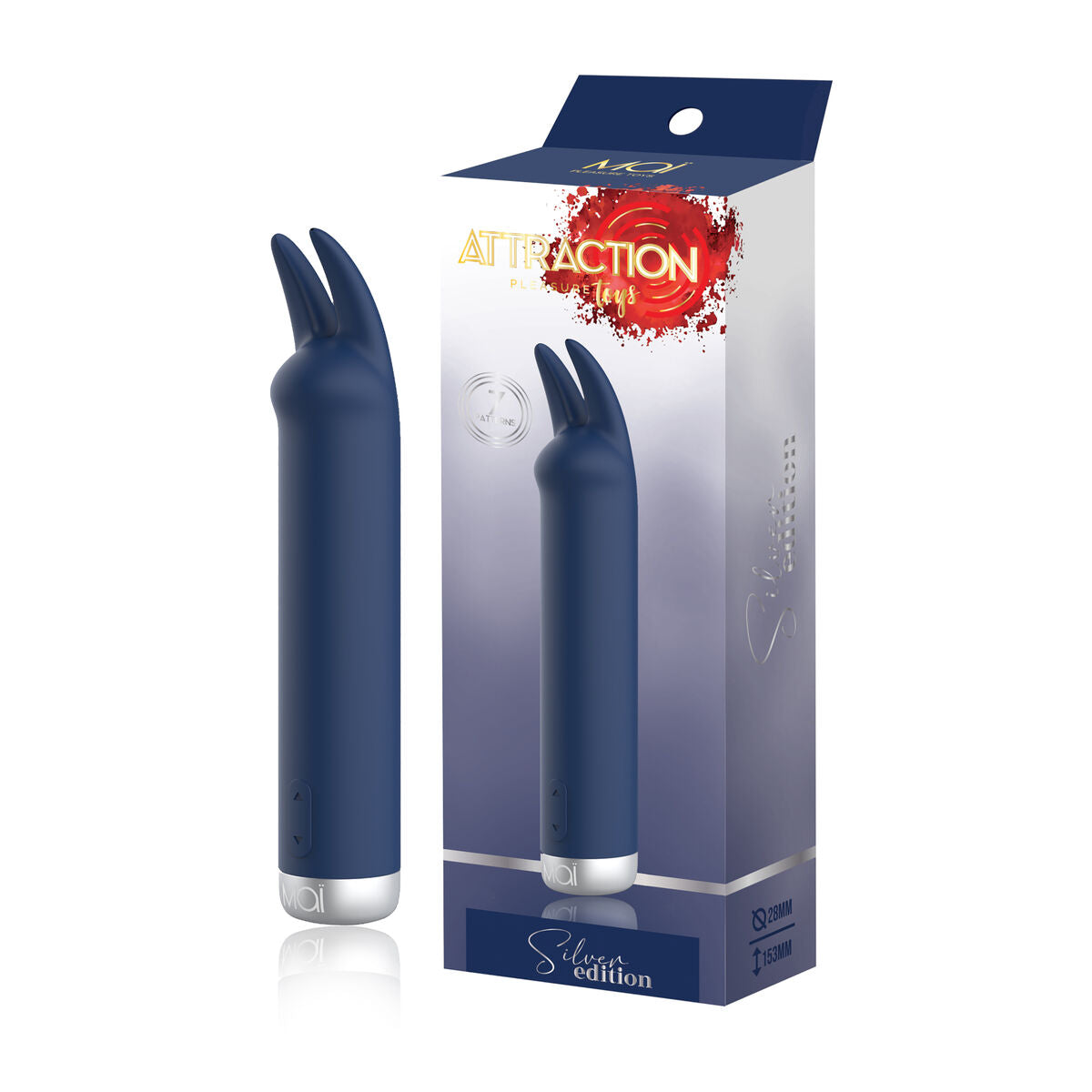 Stimulator clitoris Attraction Mai Pleasure Toys Albastru, 8, roseregalo.com