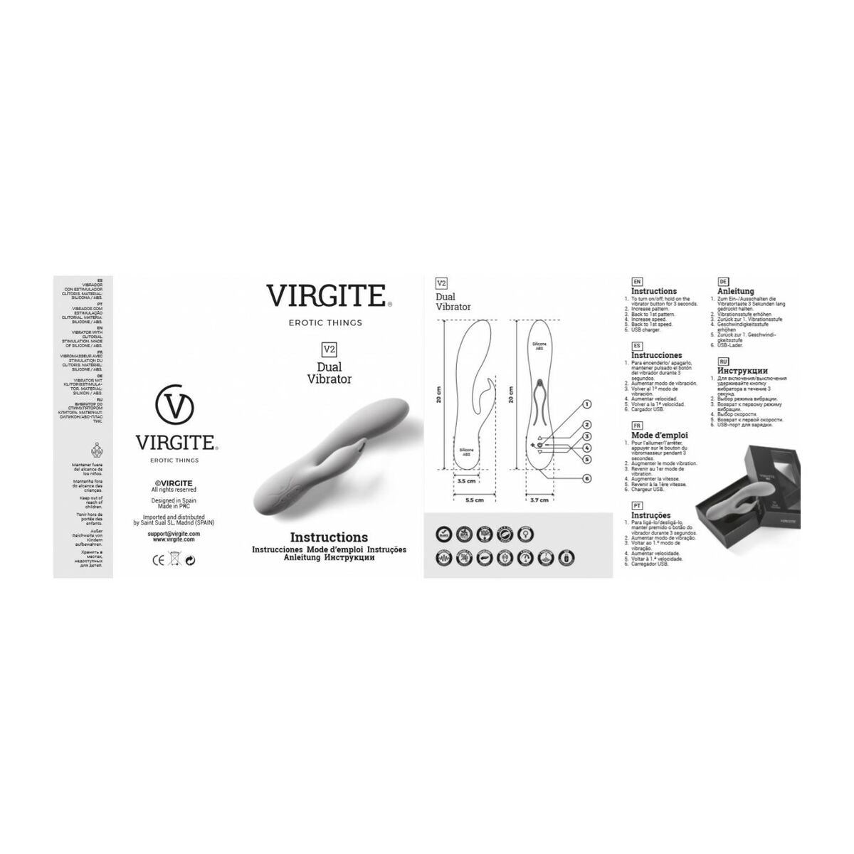 Vibrator Virgite Albastru, 2, roseregalo.com