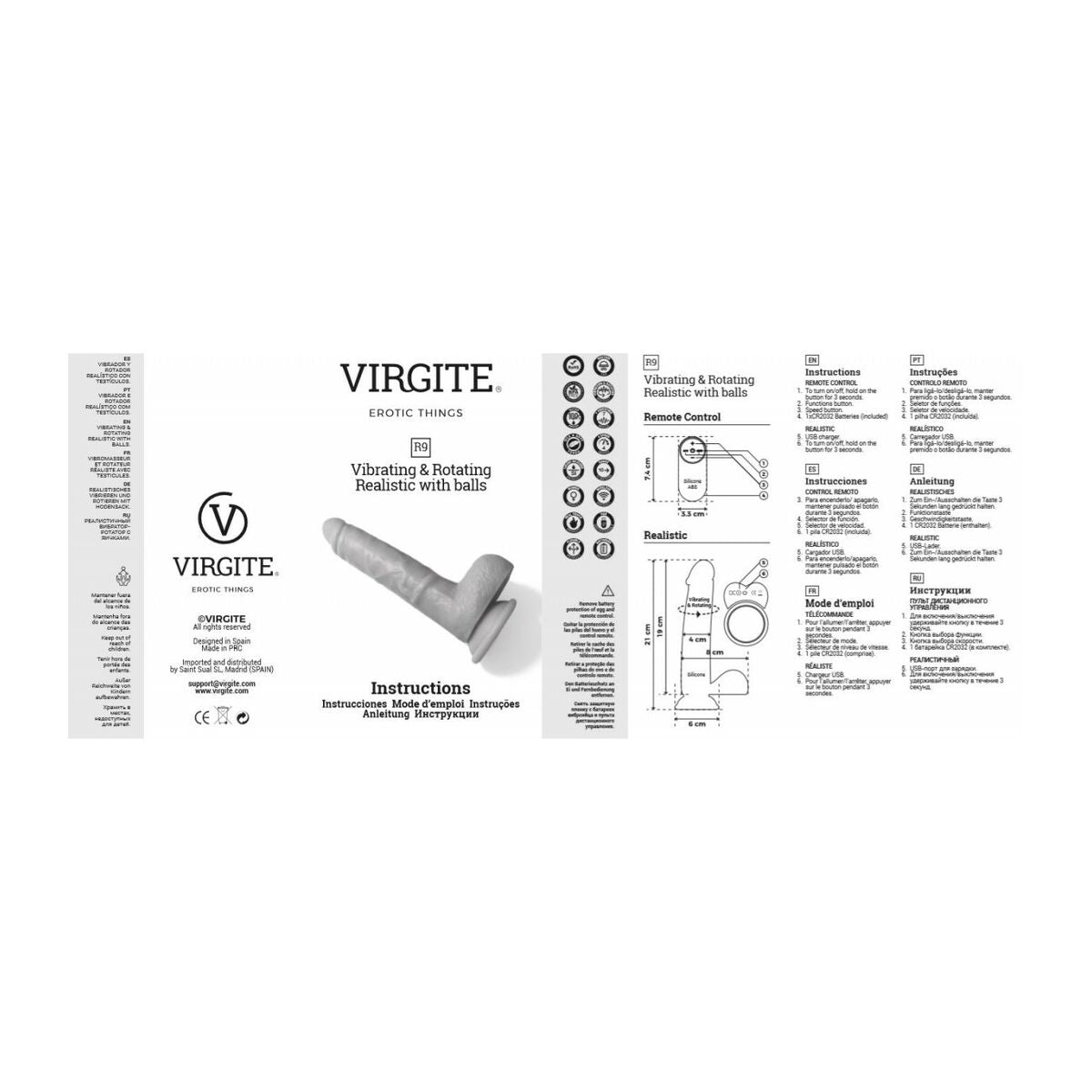 Vibrator realist Virgite 19 cm, 8, roseregalo.com