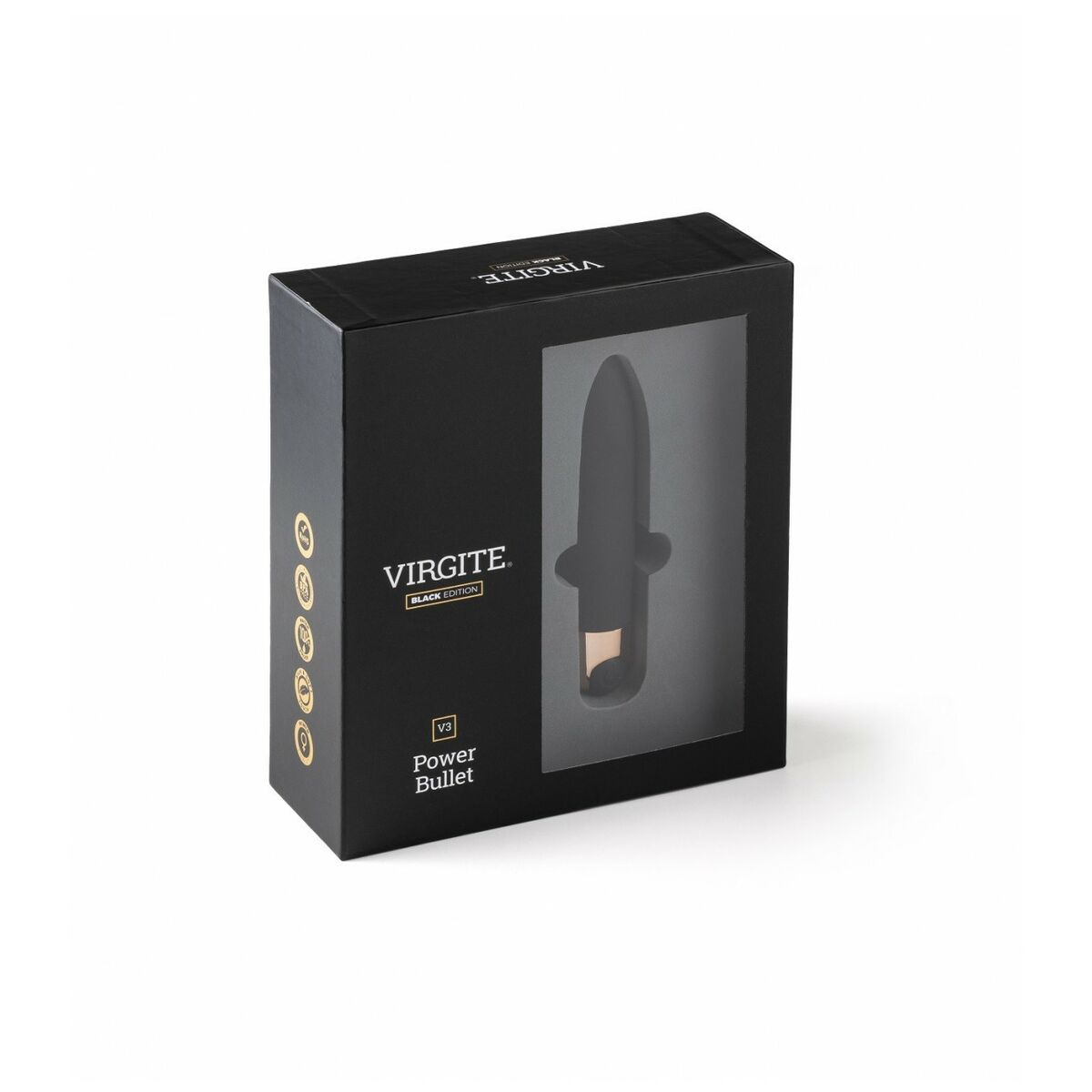 Vibrator Bullet Virgite Negru, 3, roseregalo.com
