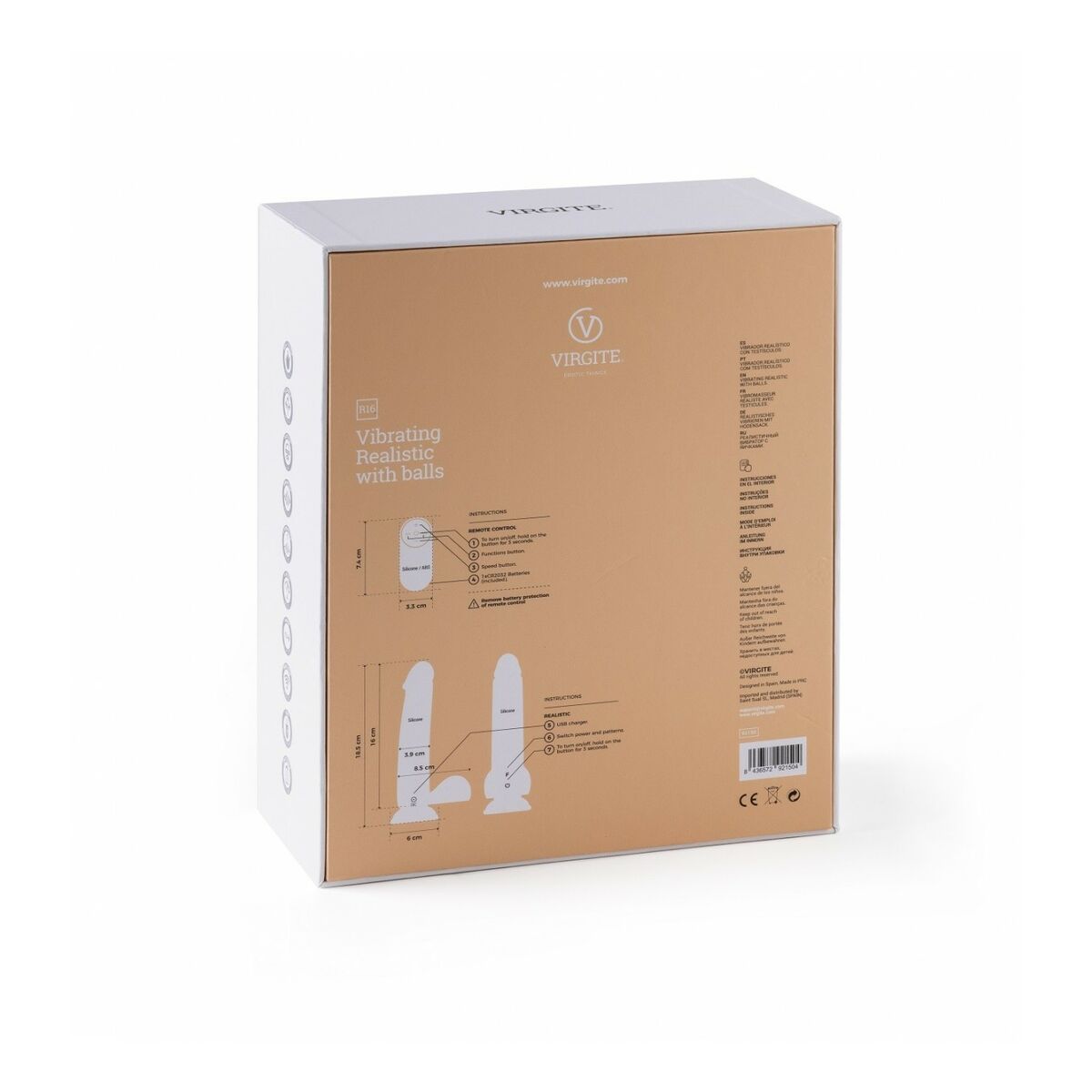 Vibrator realist Virgite 16 cm, 6, roseregalo.com