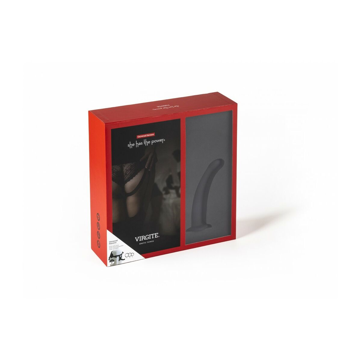 Dildo cu ham Virgite Negru S, 7, roseregalo.com