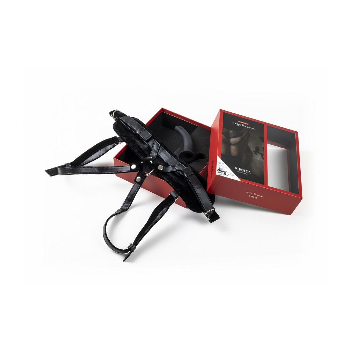 Dildo cu ham Virgite Negru S, 8, roseregalo.com