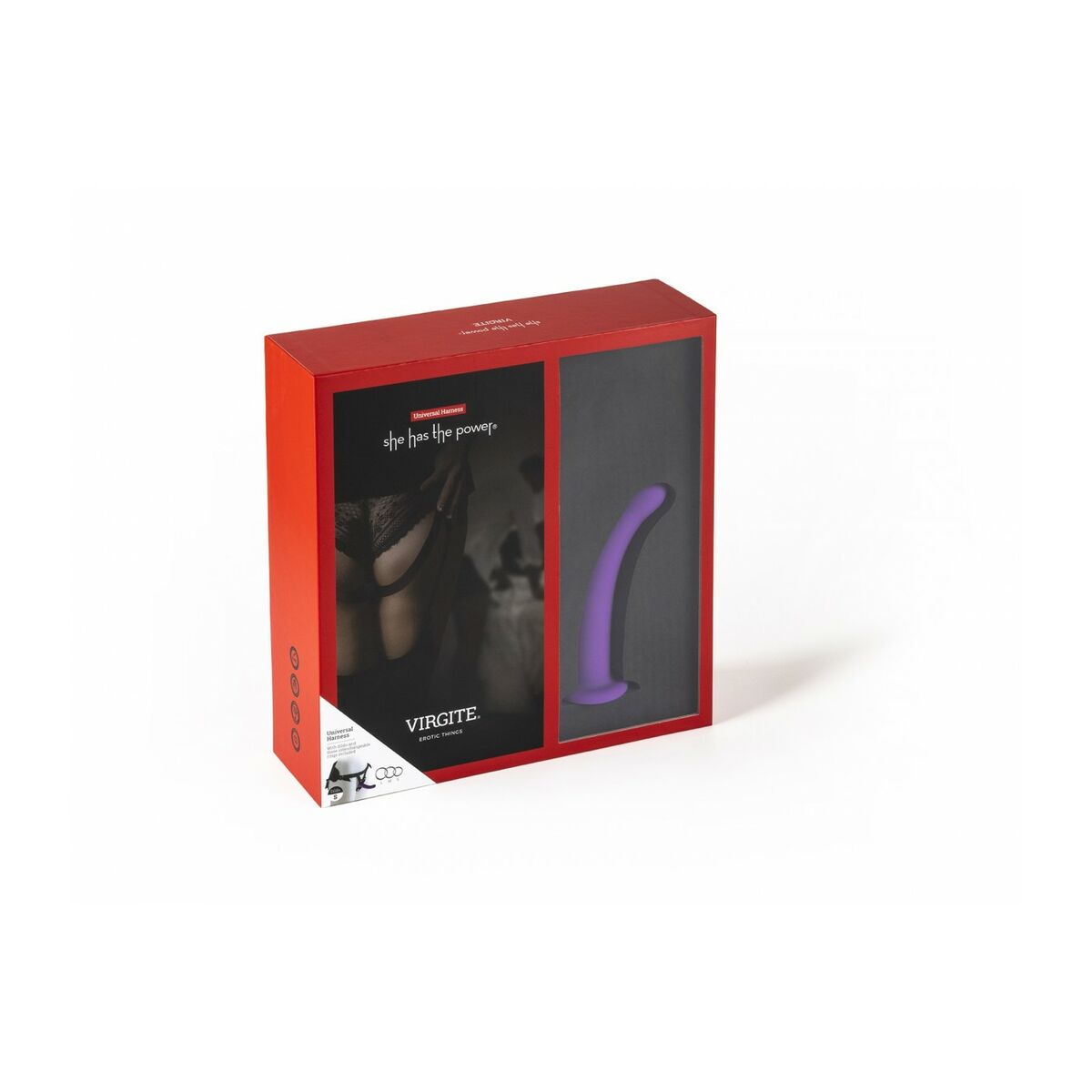 Dildo cu ham Virgite Mov S, 3, roseregalo.com