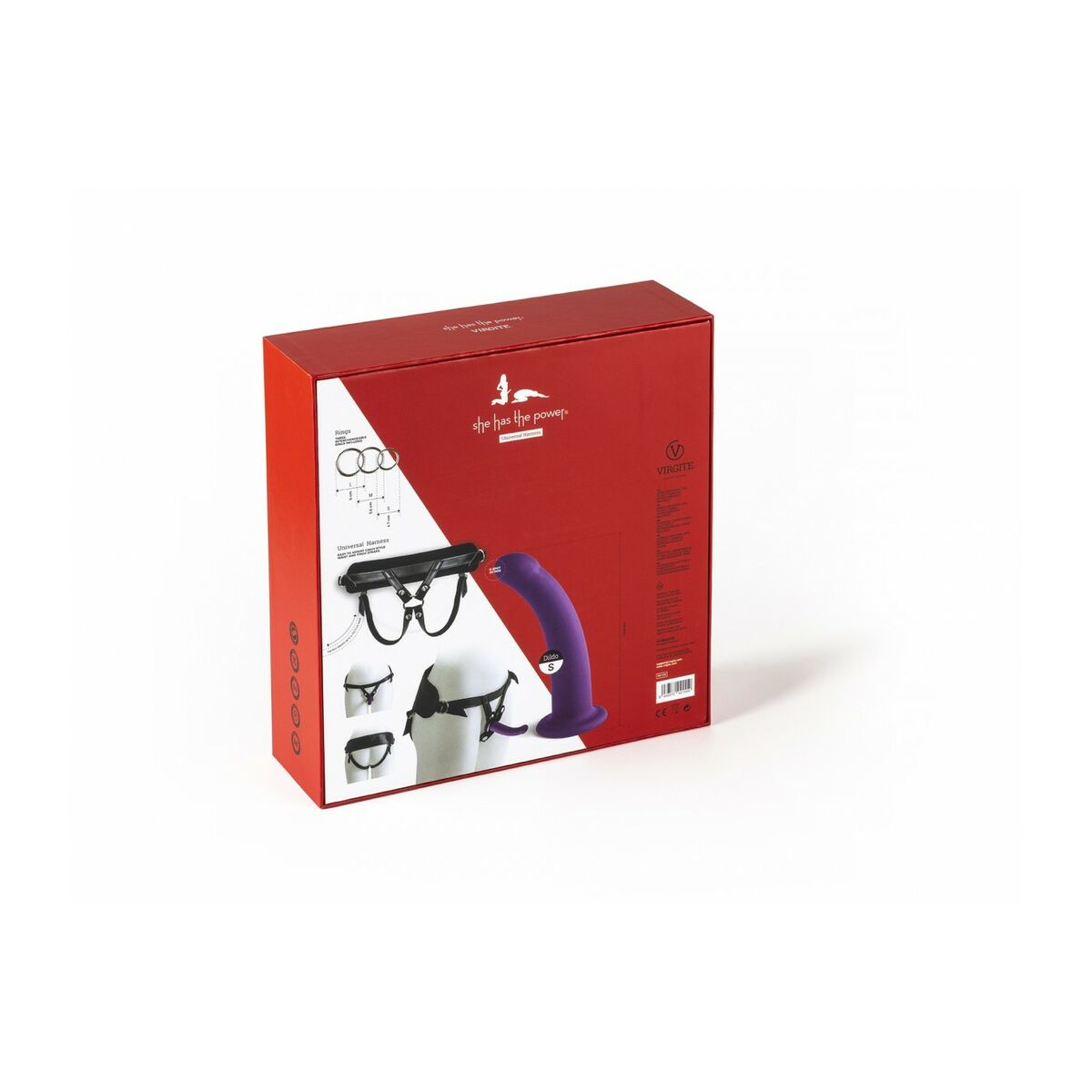 Dildo cu ham Virgite Mov S, 4, roseregalo.com