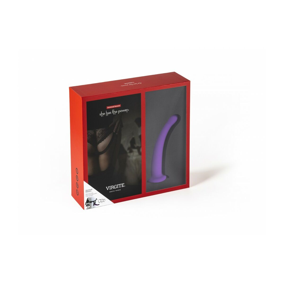 Dildo cu ham Virgite Mov M, 7, roseregalo.com