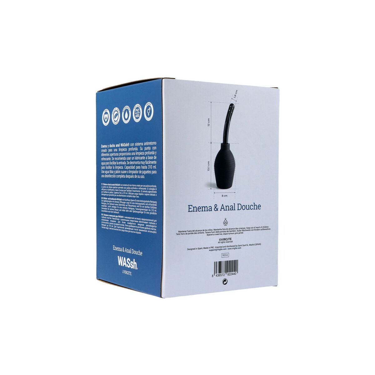 Clismă Virgite Negru 310 ml, 5, roseregalo.com