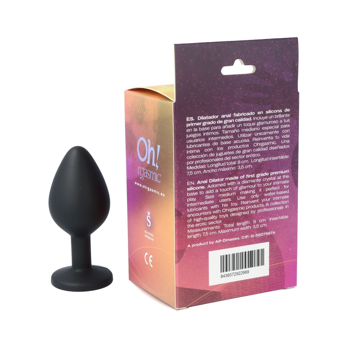 Plug Anal Oh!rgasmic Negru, 6, roseregalo.com