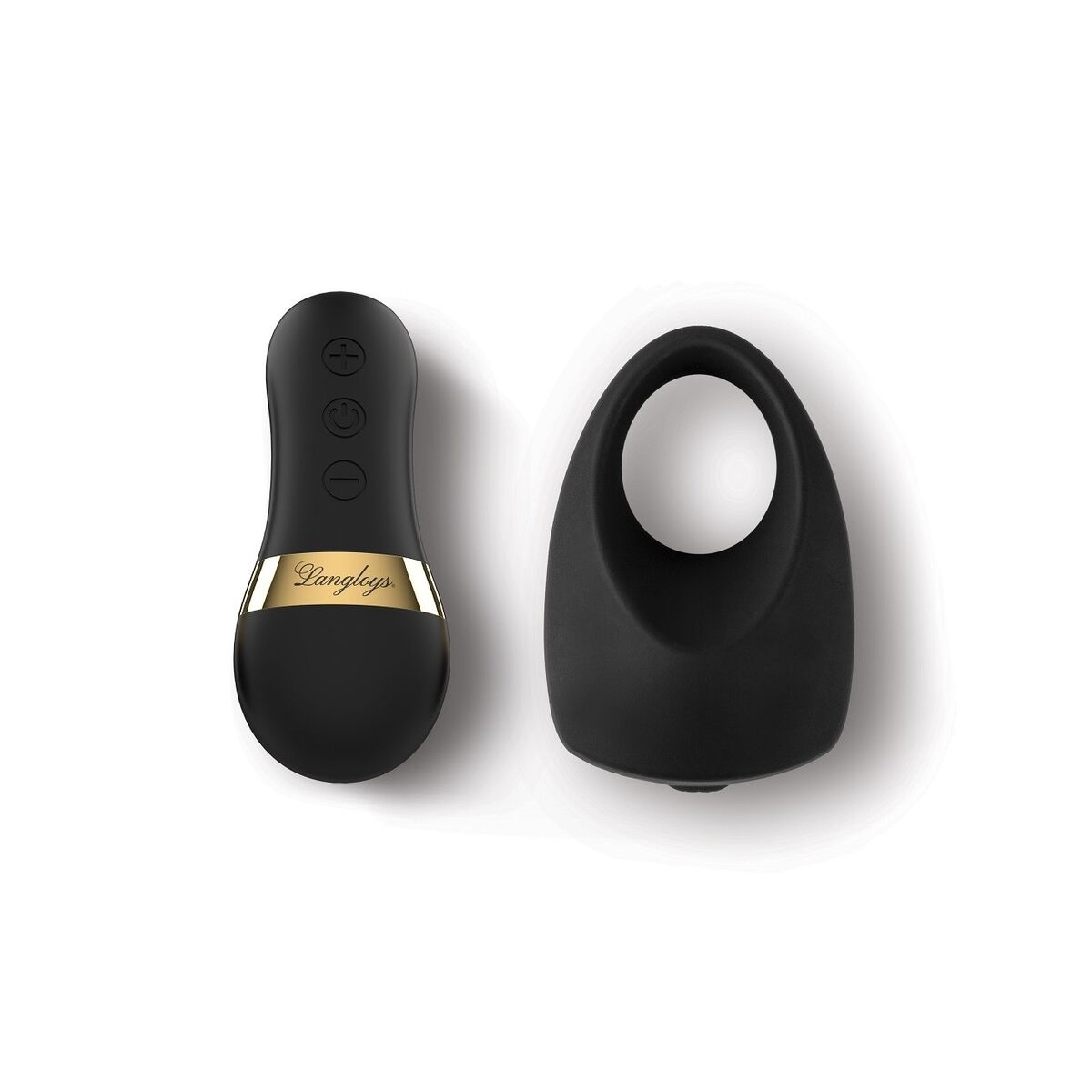 Inel Vibrator Langloys Negru, 4, roseregalo.com