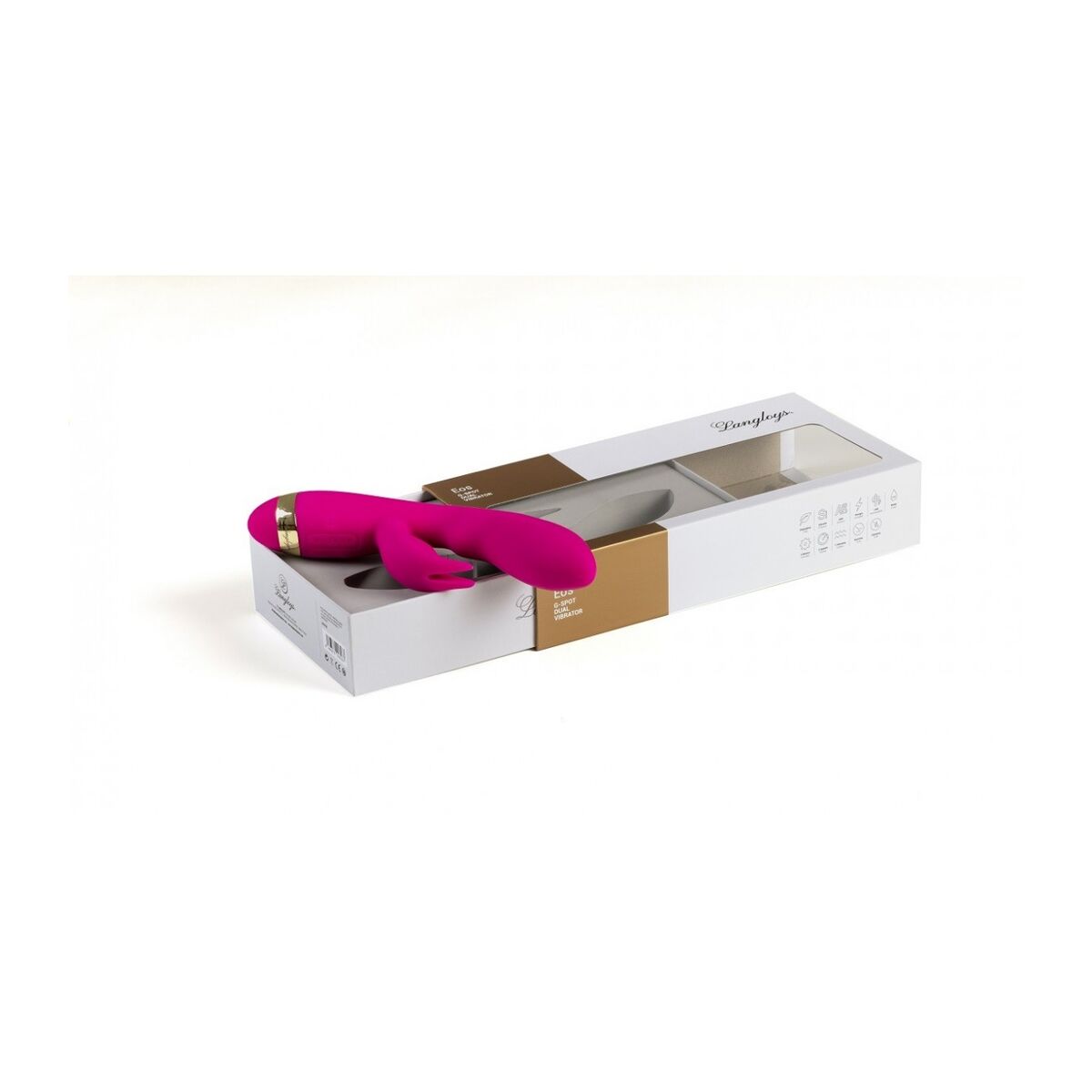 Vibrator zona G Langloys Roz 23,1 x 4 cm, 3, roseregalo.com