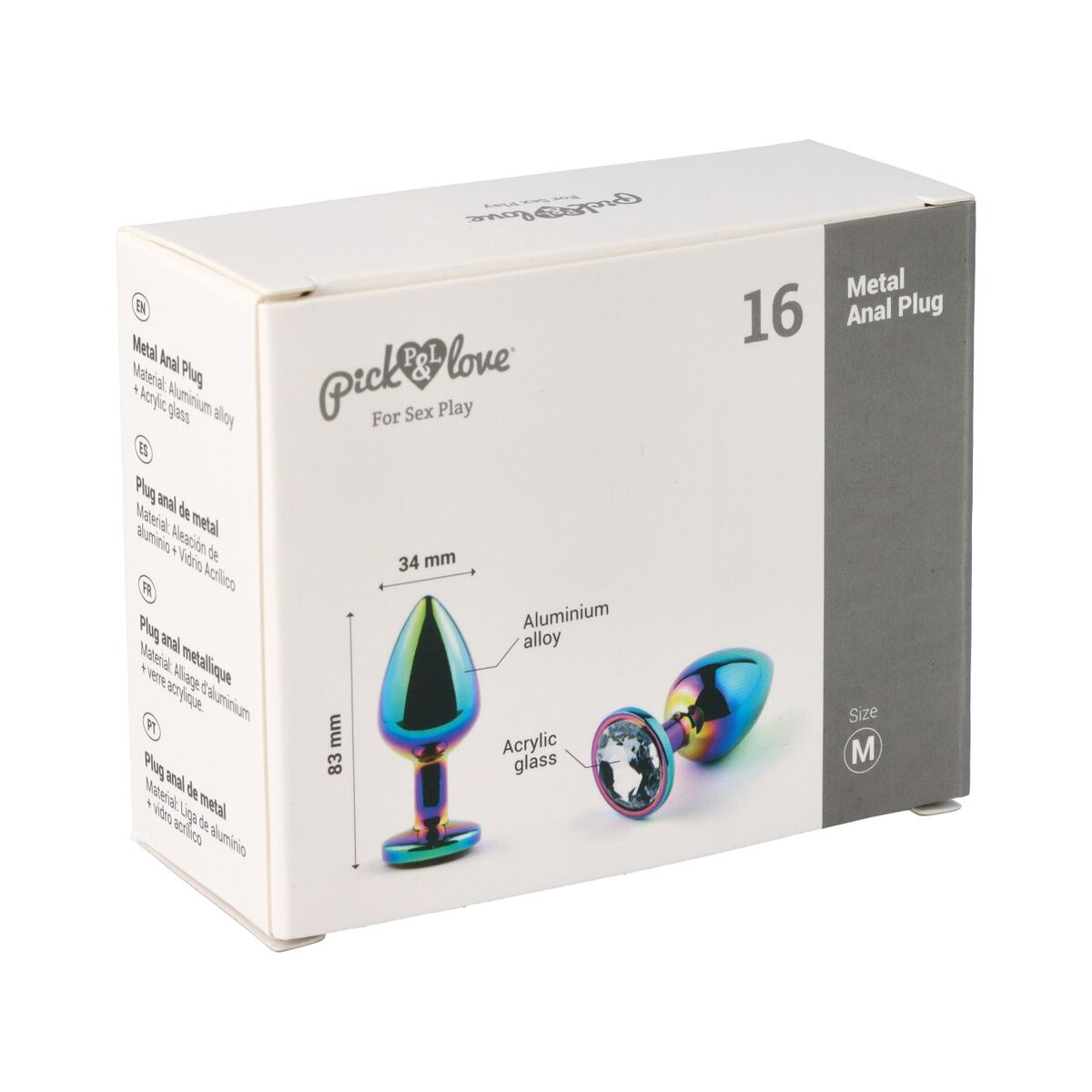 Plug Anal Pick&amp;Love Nº 16 Multicolor (8,3 cm), 8, roseregalo.com