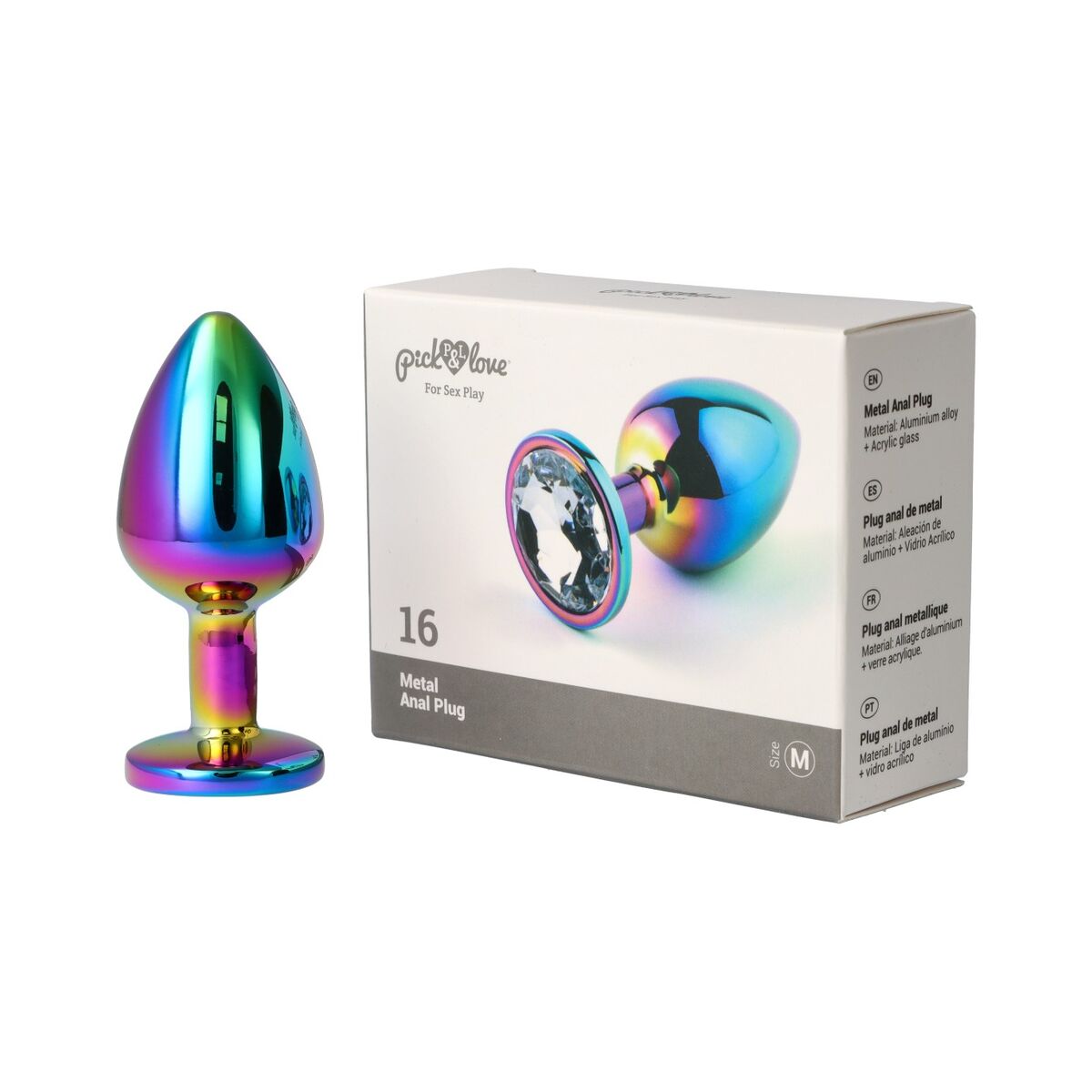 Plug Anal Pick&amp;Love Nº 16 Multicolor (8,3 cm), 9, roseregalo.com