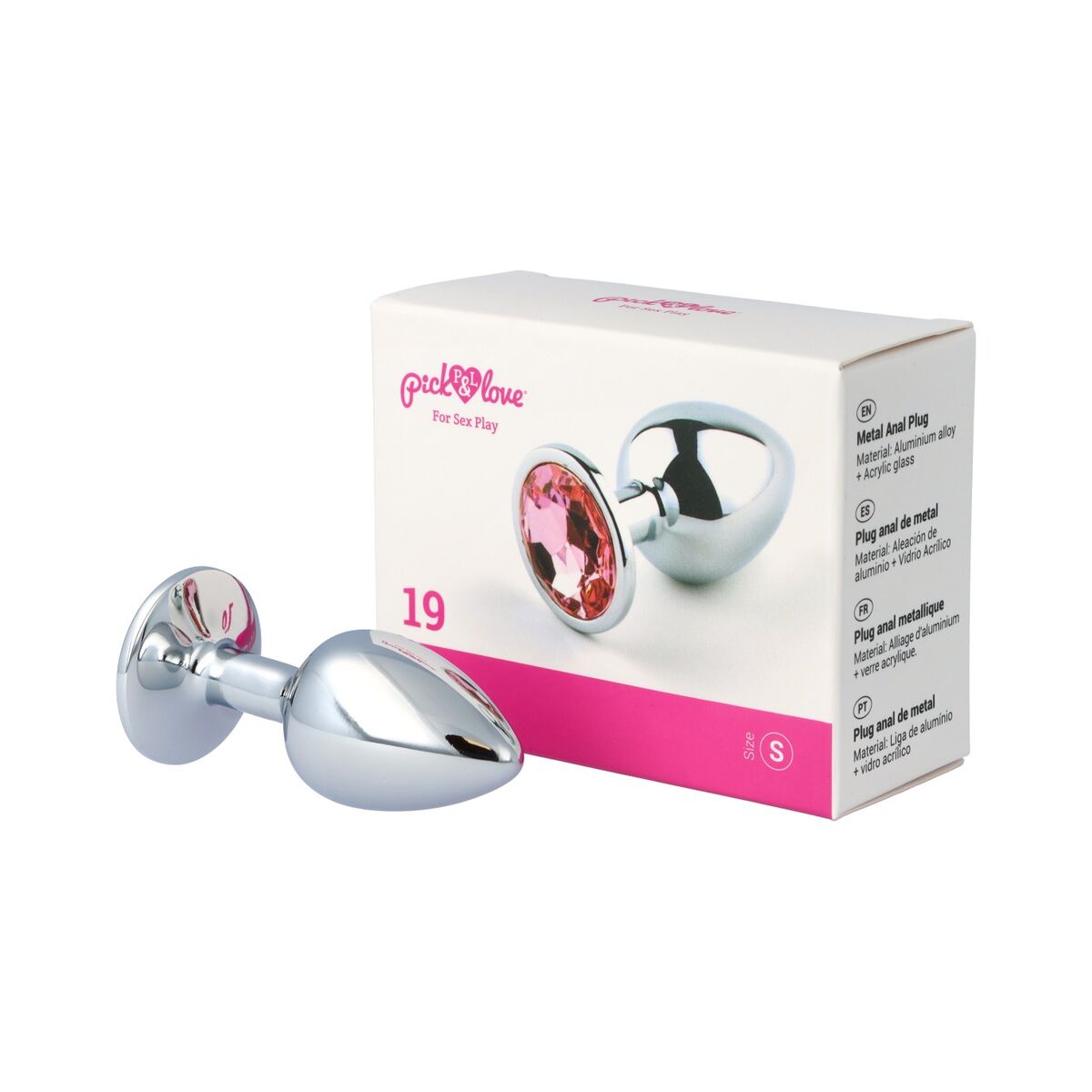 Plug Anal Pick&amp;Love Nº 19 Argintiu (7,6 cm), 2, roseregalo.com