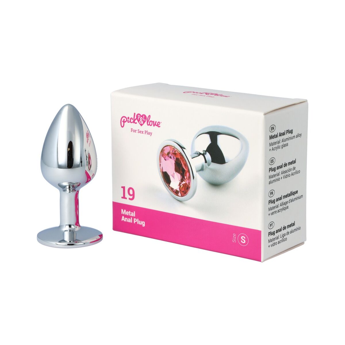 Plug Anal Pick&amp;Love Nº 19 Argintiu (7,6 cm), 9, roseregalo.com