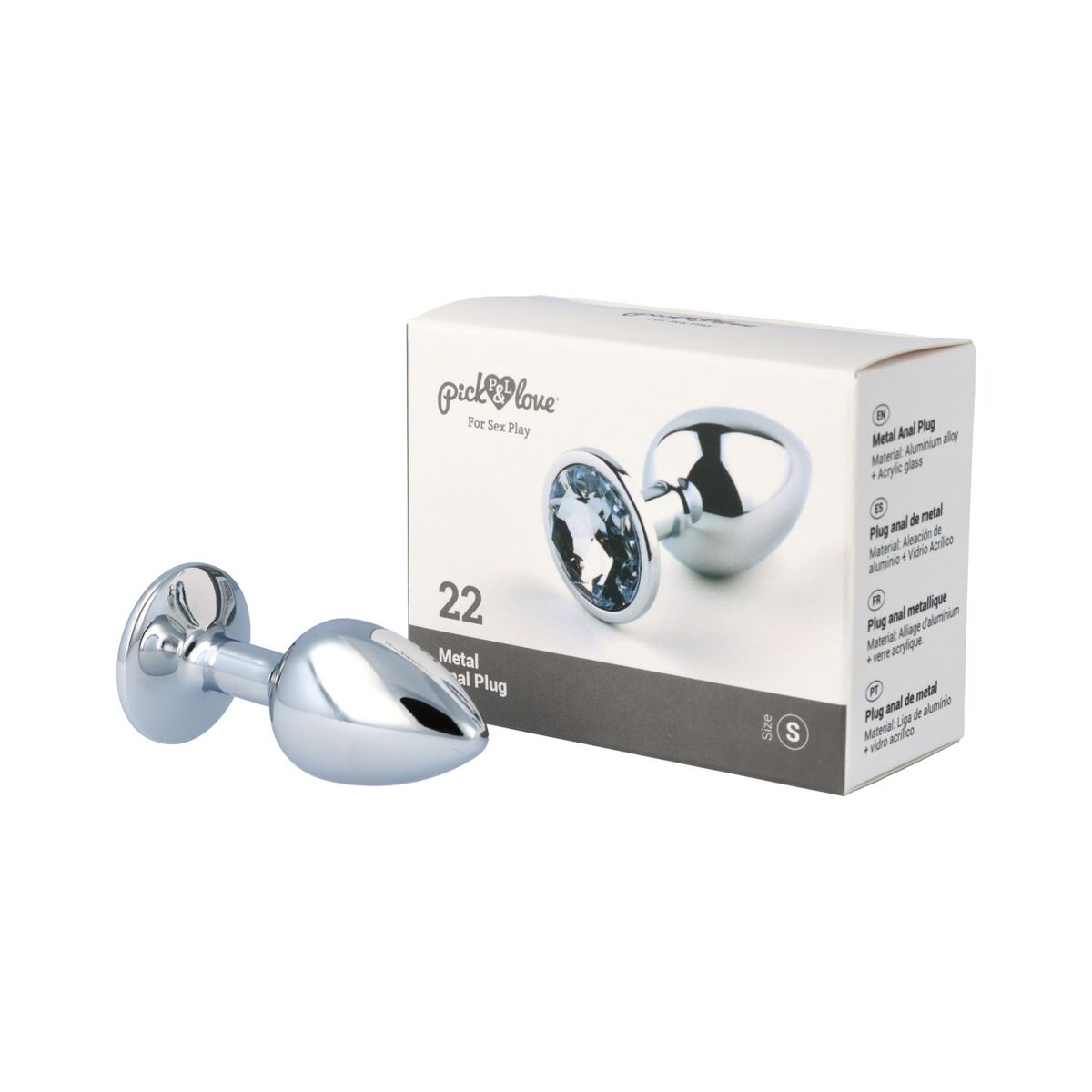 Plug Anal Pick&amp;Love Nº 22 Argintiu (7,6 cm), 2, roseregalo.com