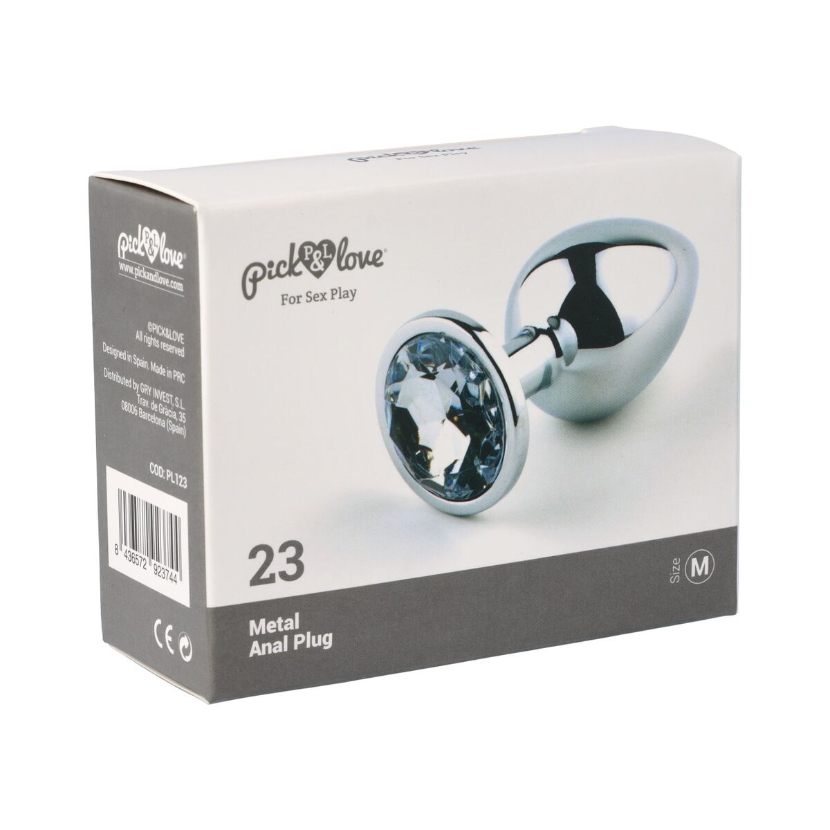 Plug Anal Pick&amp;Love Nº 23 Argintiu (8,3 cm), 10, roseregalo.com
