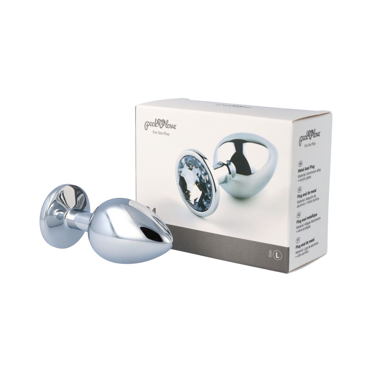 Plug Anal Pick&amp;Love Nº 24 Argintiu (9,5 cm), 3, roseregalo.com