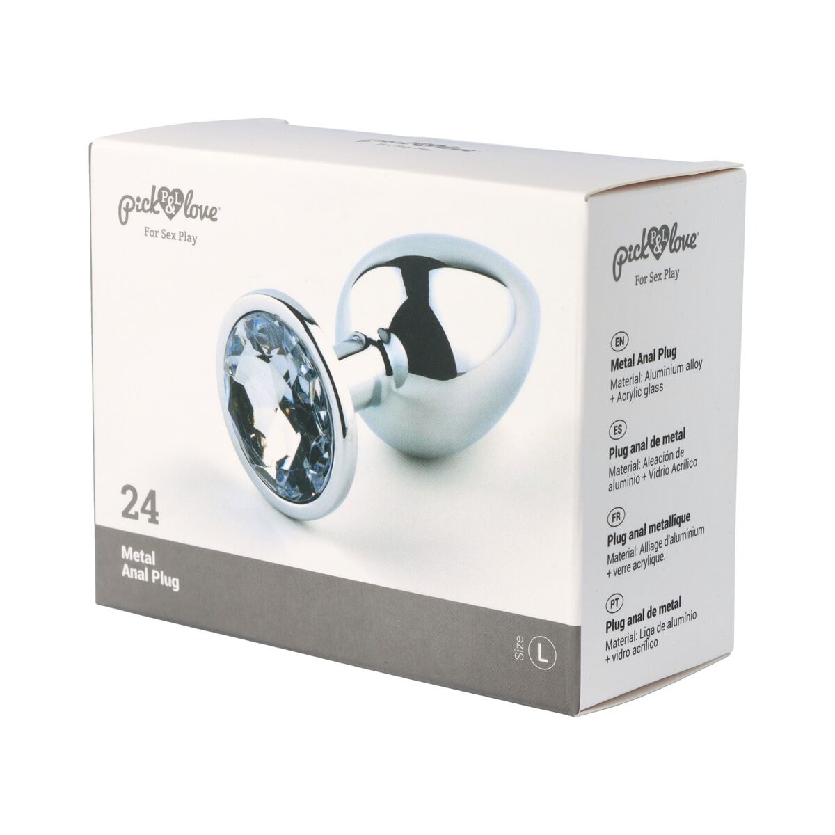 Plug Anal Pick&amp;Love Nº 24 Argintiu (9,5 cm), 7, roseregalo.com