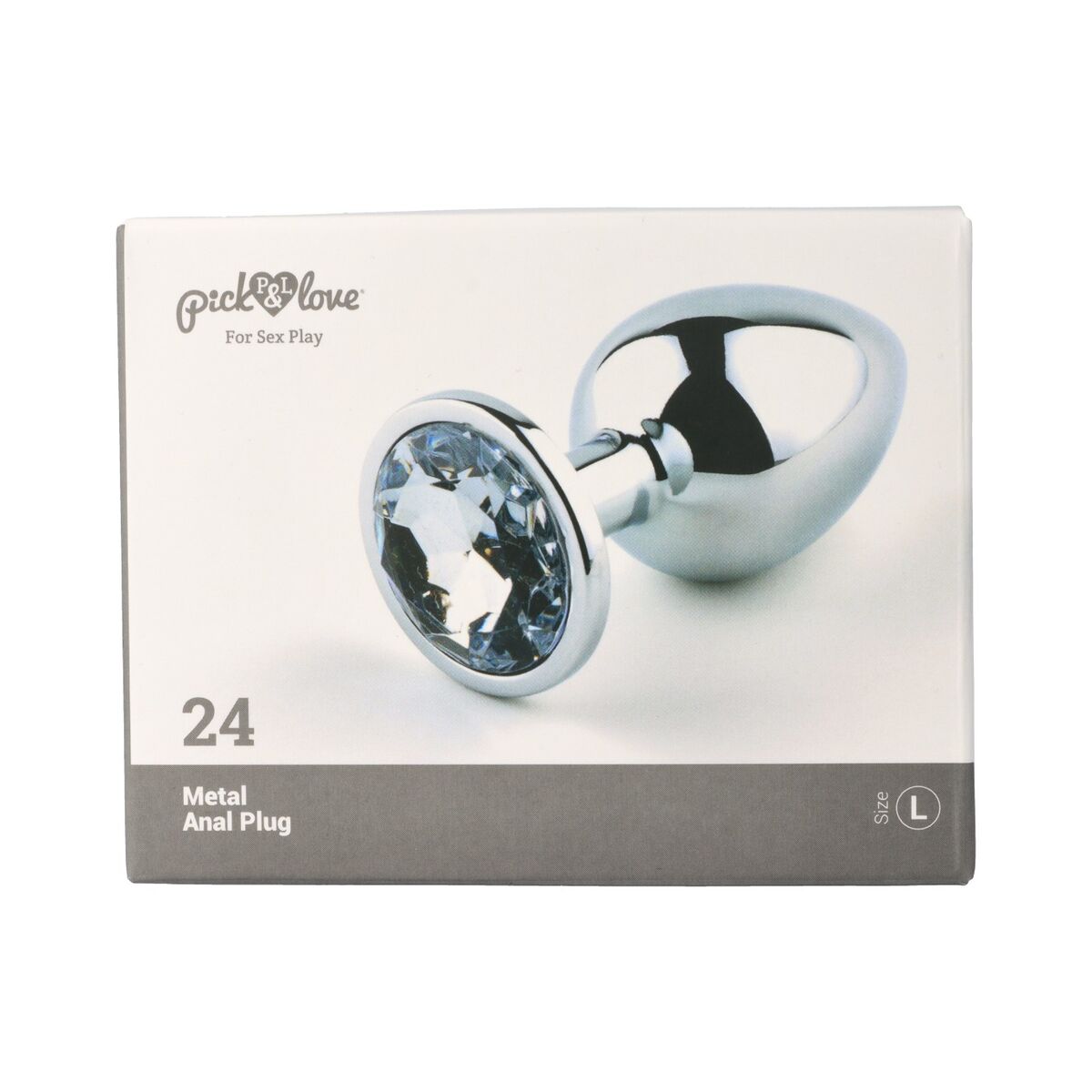 Plug Anal Pick&amp;Love Nº 24 Argintiu (9,5 cm), 9, roseregalo.com