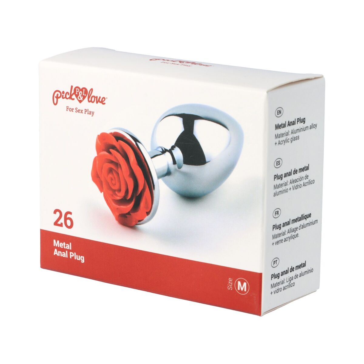 Plug Anal Pick&amp;Love Nº 26 Argintiu (8,3 cm), 8, roseregalo.com
