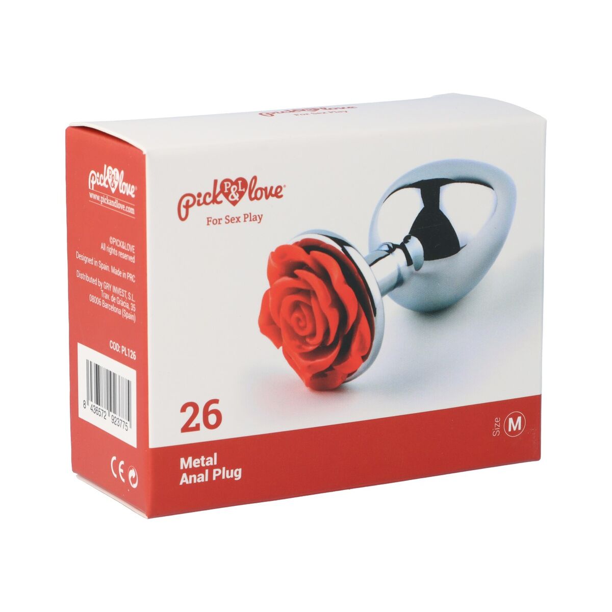 Plug Anal Pick&amp;Love Nº 26 Argintiu (8,3 cm), 9, roseregalo.com