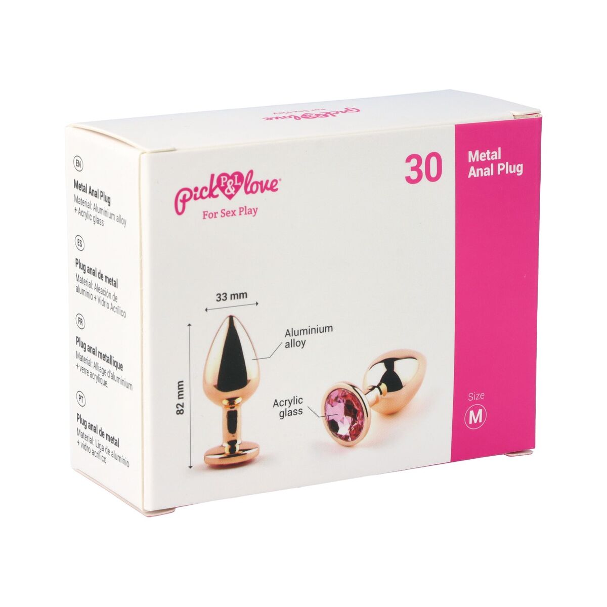 Plug Anal Pick&amp;Love Nº 30 Auriu* (8,3 cm), 10, roseregalo.com