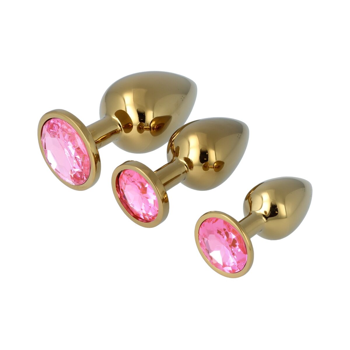 Plug Anal Pick&amp;Love Nº 32 Auriu* 3 Piese (8,3 cm) (9,5 cm) (7,6 cm), 1, roseregalo.com