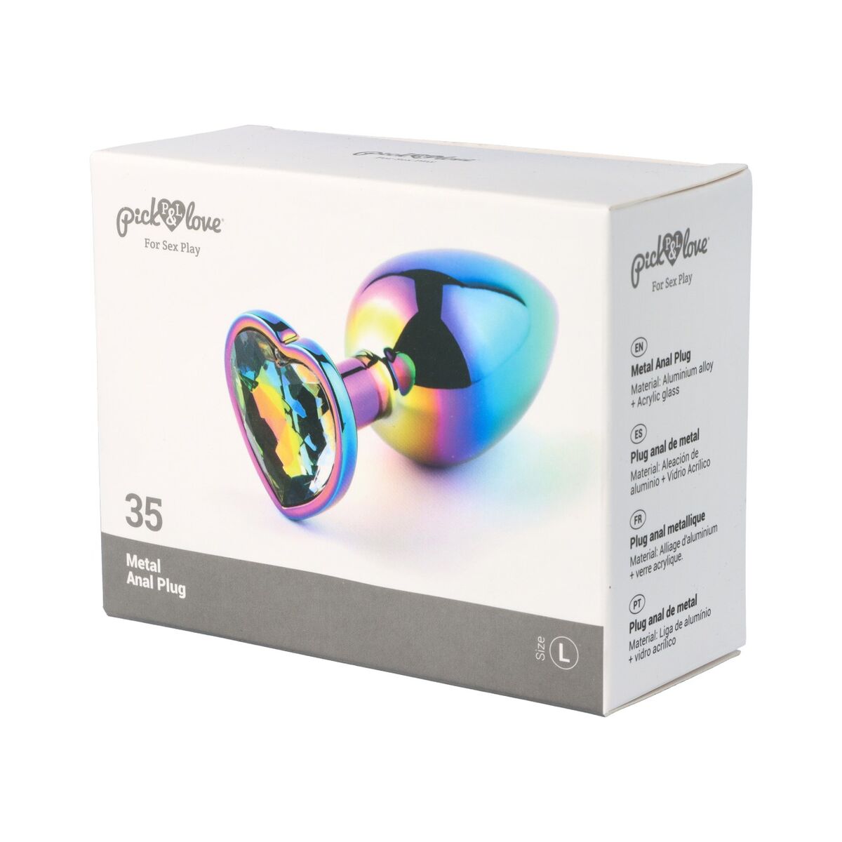 Plug Anal Pick&amp;Love Nº 35 Multicolor (9,5 cm), 9, roseregalo.com