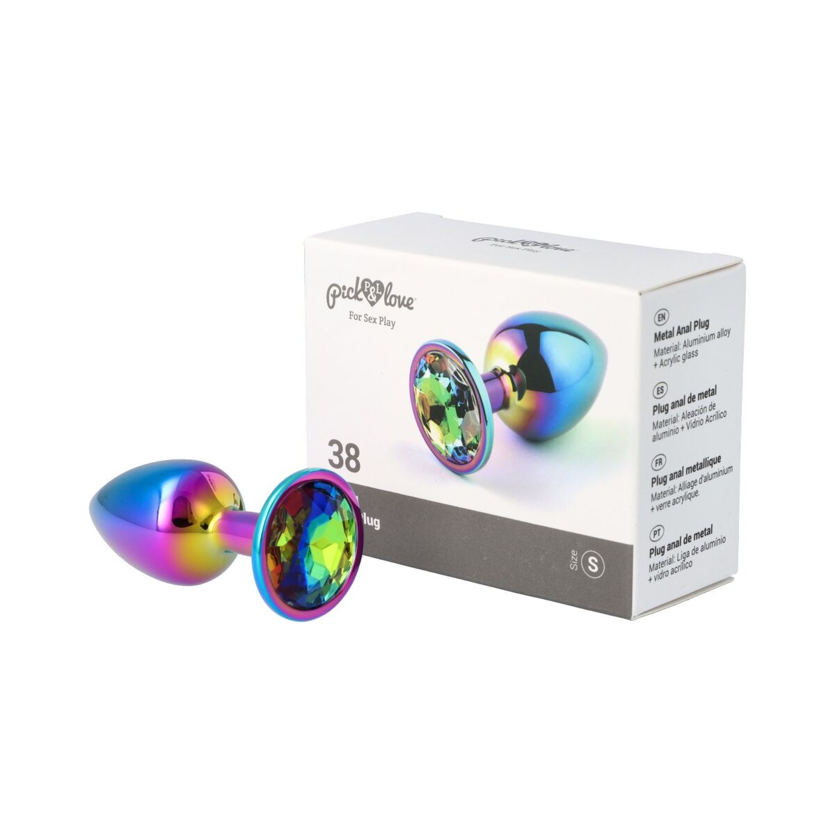 Plug Anal Pick&amp;Love Nº 38 Multicolor (7,6 cm), 7, roseregalo.com