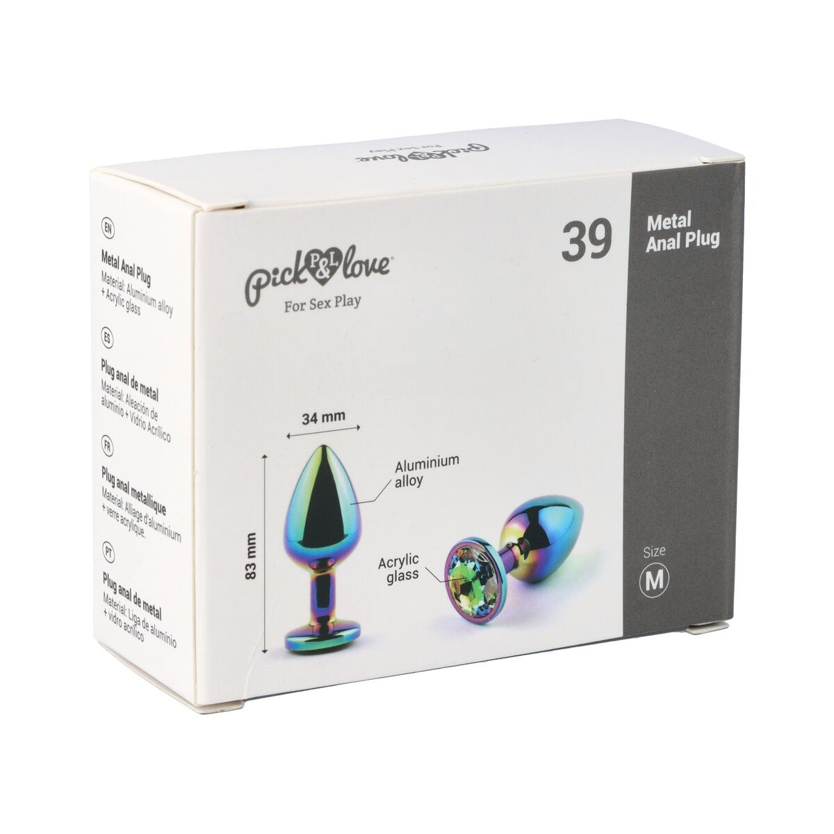 Plug Anal Pick&amp;Love Nº 39 Multicolor (8,3 cm), 3, roseregalo.com