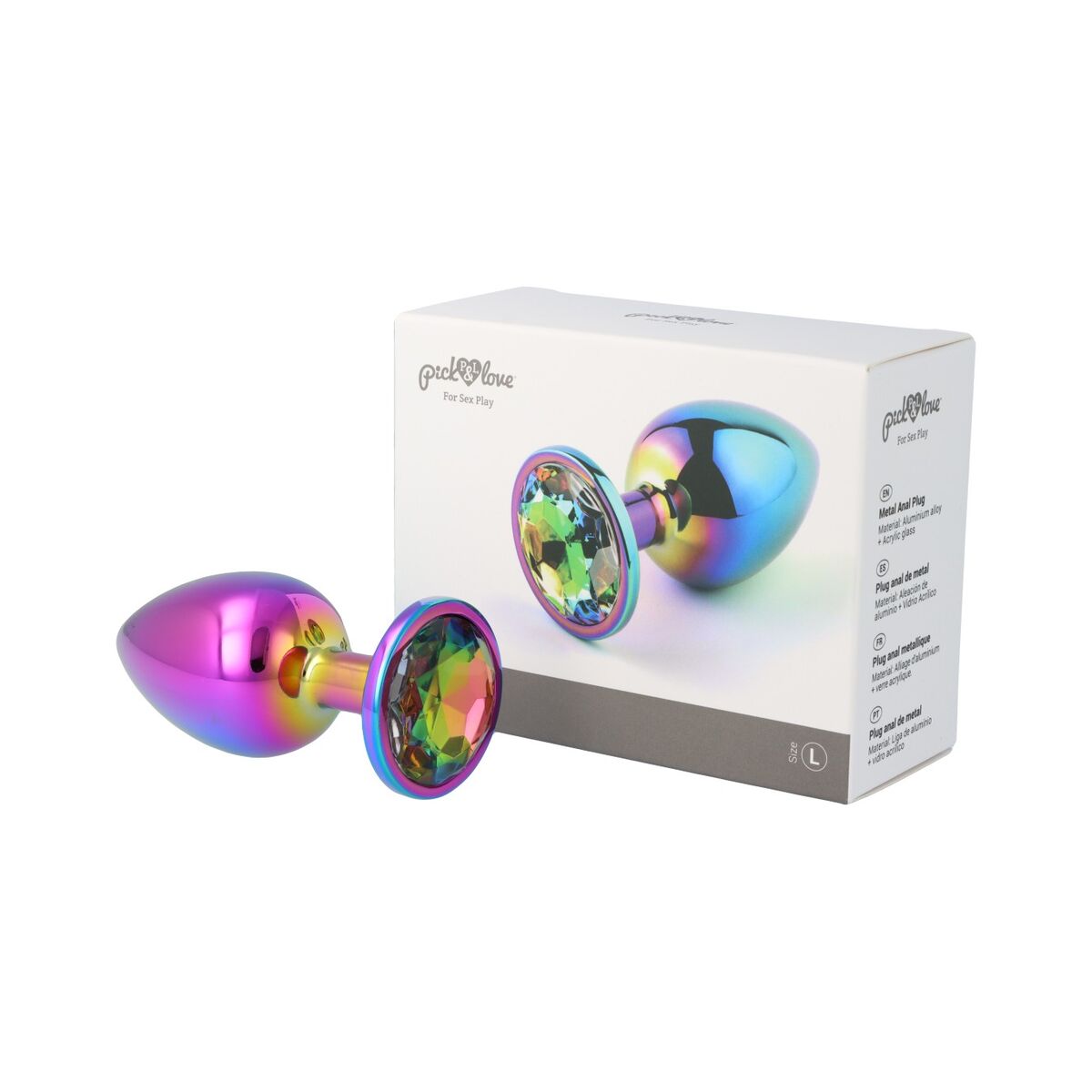 Plug Anal Pick&amp;Love Nº 40 Multicolor (9,5 cm), 2, roseregalo.com